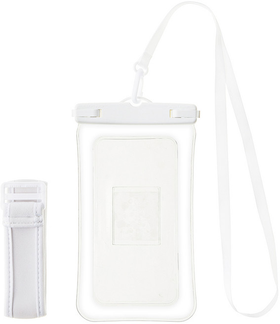 탐사 방수등급IPX8 4중 잠금 스마트폰 프리미엄 TPU 방수팩 + 넥스트랩 + 암밴드, 화이트, 1세트