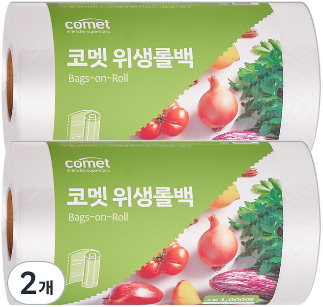 comet 捲筒型食物保鮮袋, S 17*25cm, 1000入, 2捲