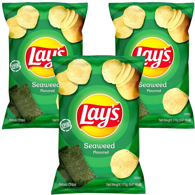 레이즈 씨위드 감자칩, 170g, 3개