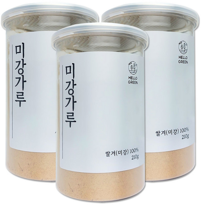 헬로우그린 미강가루, 210g, 3개