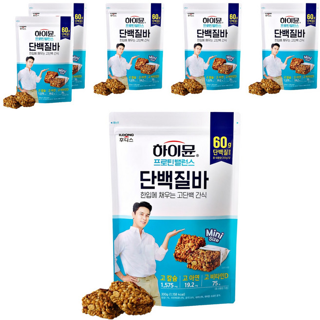 하이뮨 프로틴 밸런스 단백질바, 300g, 6개