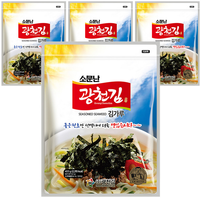 광천김 소문난 김가루, 400g, 4개