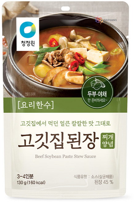 청정원 고깃집 된장찌개 양념, 130g, 1개
