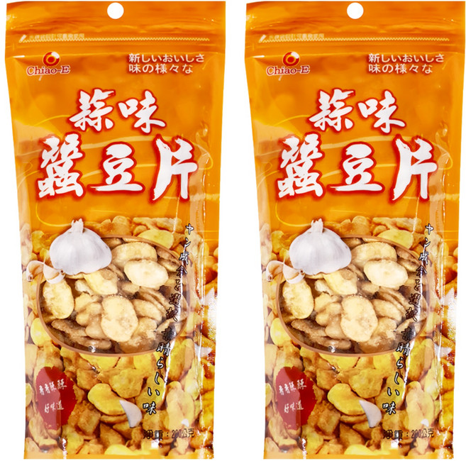 Chiao-E 巧益 蒜味蠶豆片, 2包, 200g