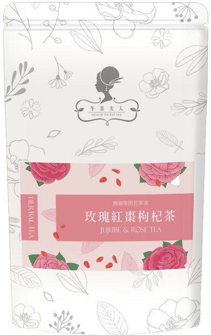 午茶夫人 玫瑰紅棗枸杞茶 Set 10包 養生美容 無咖啡因, 4g, 1袋