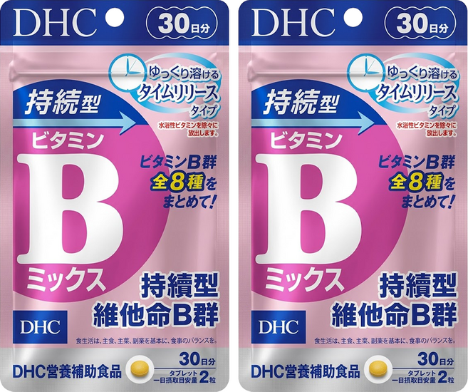 DHC 台灣公司貨 持續型維他命B群 30日份, 60錠, 230mg, 2包