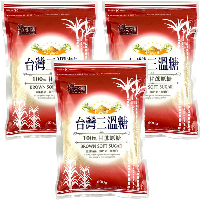 YASASHII 優 台灣三溫糖, 600g, 3包