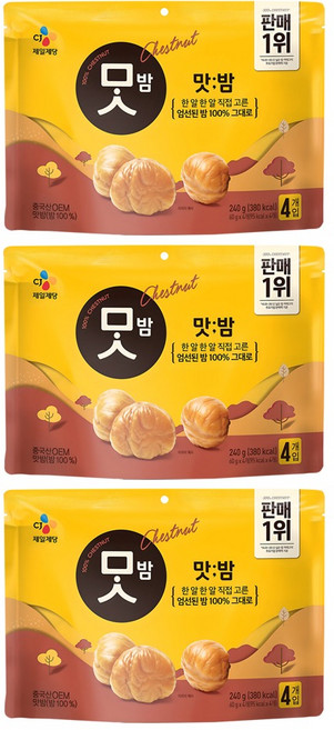 CJ맛밤, 240g, 3개