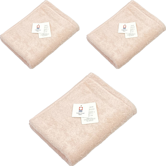 imabari towel 今治毛巾 ORIM QULACHIC 棉紗 85 x 32cm, 櫻花粉, 3條