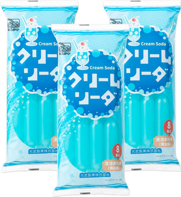 光武製菓 奶油蘇打風味飲冰棒, 504ml, 3包