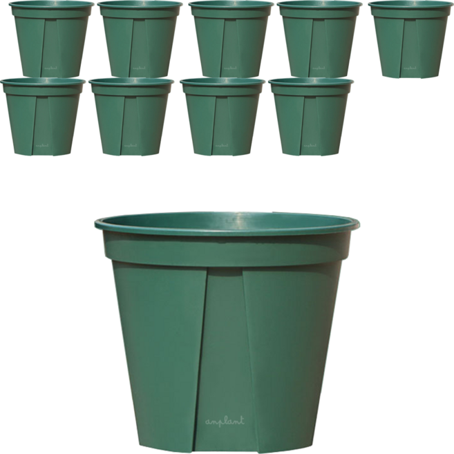 앙플랜트 숨쉬는 슬릿화분, 그린, 10개