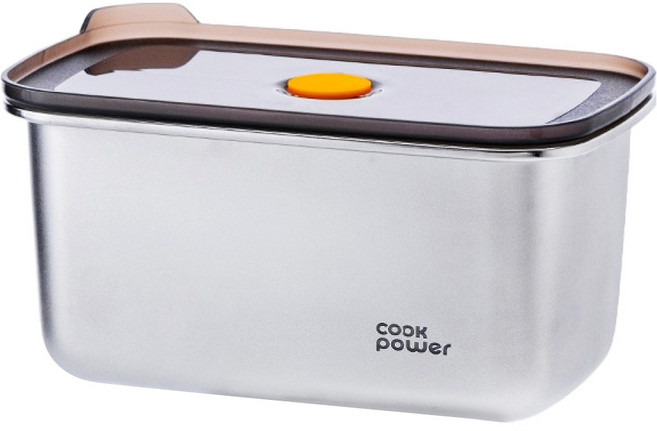 cook power 鍋寶 微氧系列可微波316不鏽鋼保鮮盒 1.3L, 1個, 不鏽鋼色