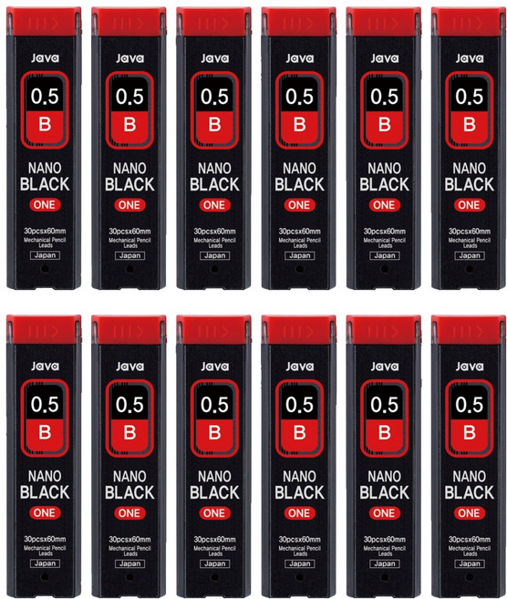 JAVAPEN NANO BLACK ONE自動鉛筆芯 B, 0.5mm, 360支