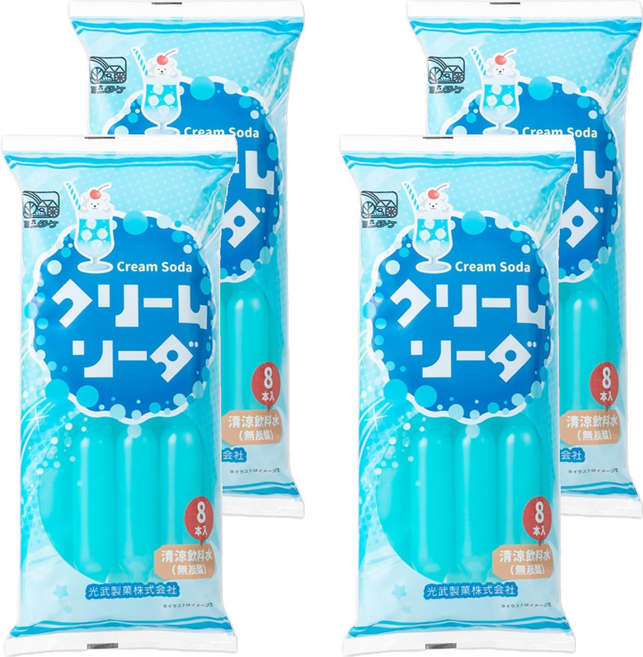 光武製菓 奶油蘇打風味飲冰棒, 504ml, 4包