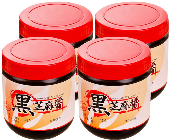 新竹福源 黑芝麻醬, 350g, 4罐