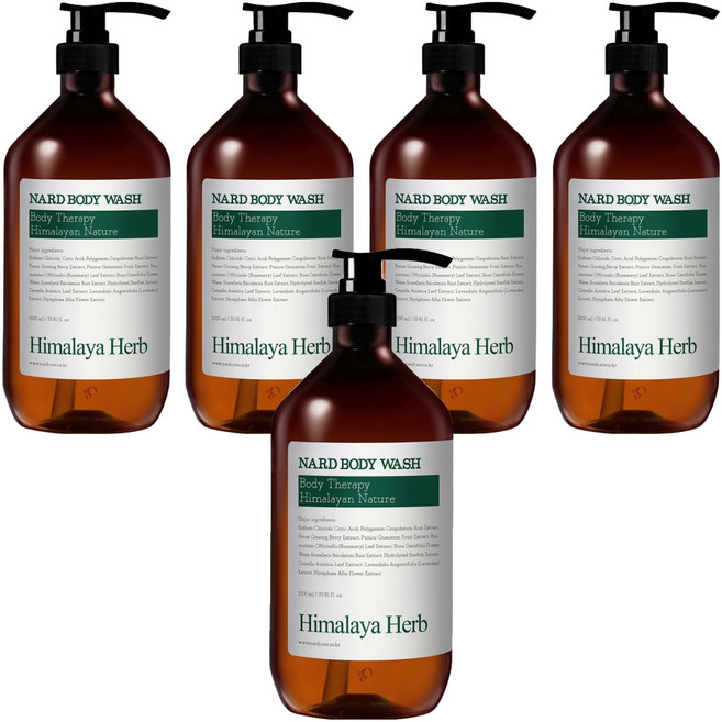 나드 바디워시 티트리로즈마리, 1L, 5개