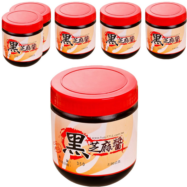 新竹福源 黑芝麻醬, 350g, 6罐