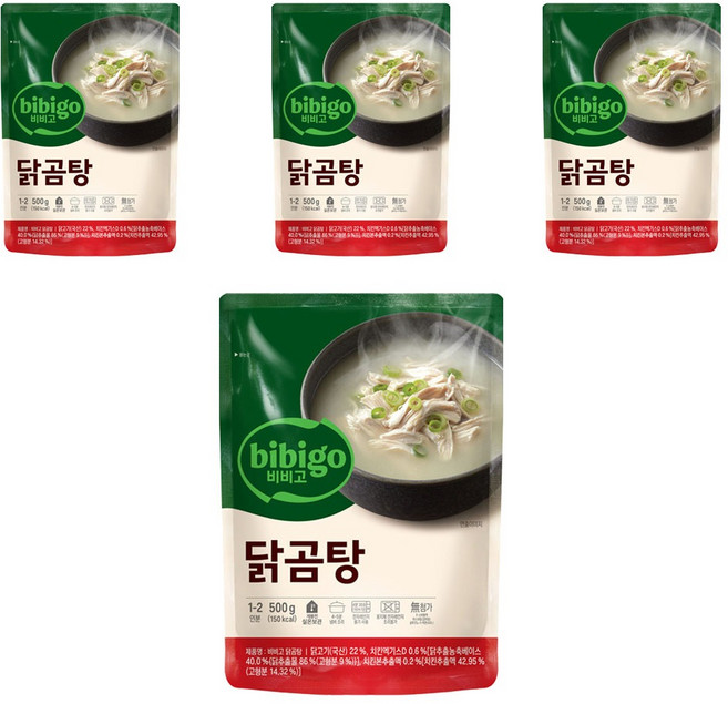 비비고 닭곰탕, 500g, 4개