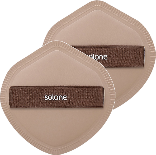 Solone 台灣公司貨 彈力訂製舒芙蕾海綿 盾形, 可可色, 2個