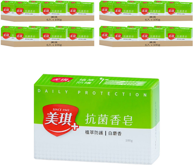美琪 抗菌香皂 白麝香, 100g, 24個