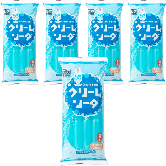 光武製菓 奶油蘇打風味飲冰棒, 504ml, 5包