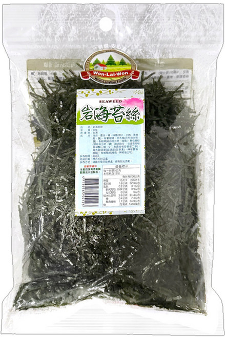 WON LAI WON 旺來旺 岩海苔絲, 60g, 1包