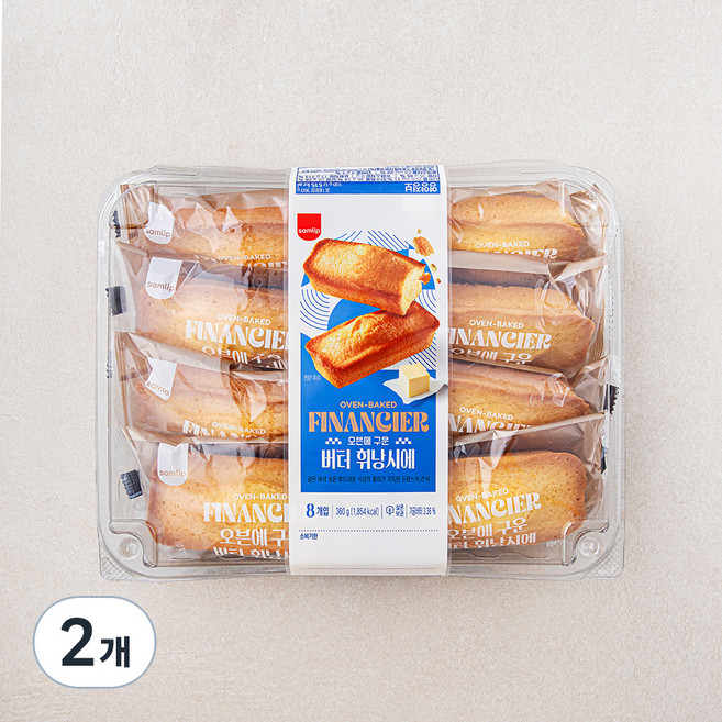 삼립 오븐에 구운 버터 휘낭시에, 45g, 8개입, 2개