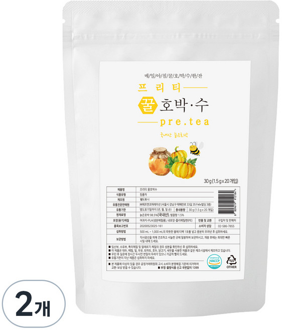 프리티 꿀호박수, 1.5g, 20개입, 2개