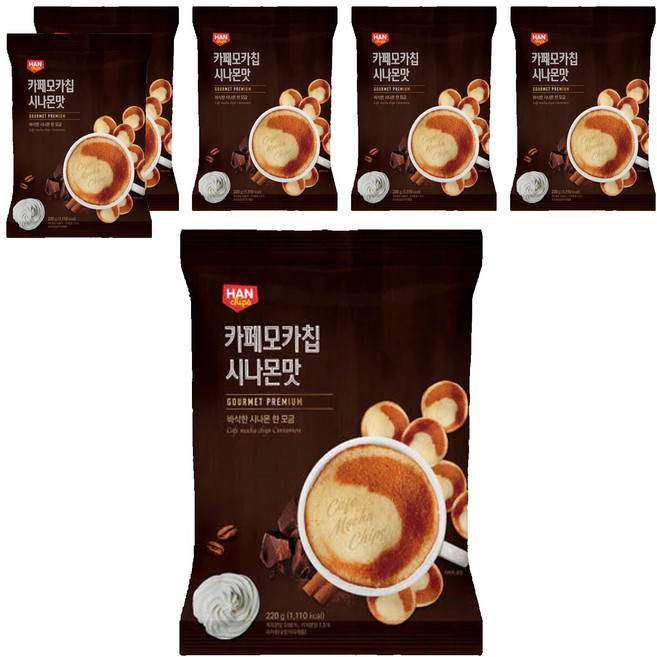 HANCHIPS 肉桂摩卡咖啡餅乾, 220g, 6包