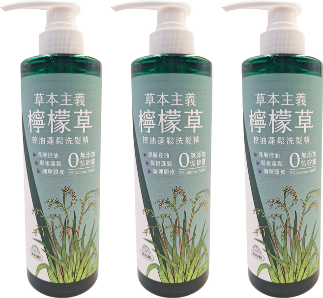 美吾髮 草本主義檸檬草控油蓬鬆洗髮精, 540ml, 3瓶