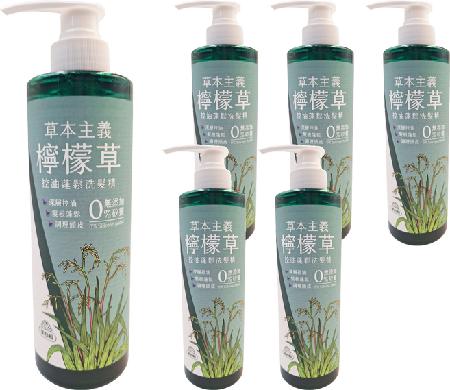 美吾髮 草本主義檸檬草控油蓬鬆洗髮精, 540ml, 6瓶