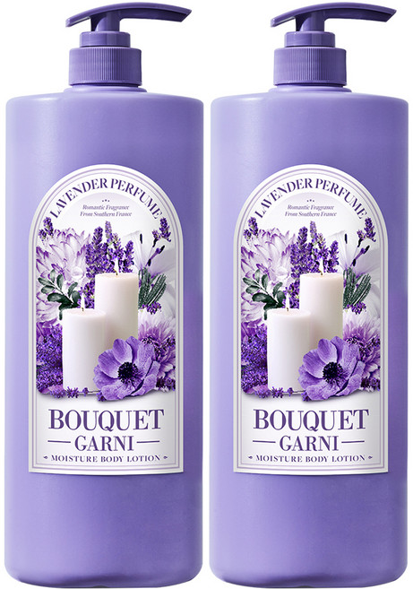 부케가르니 모이스처 바디로션 라벤더 퍼퓸향, 1.5L, 2개