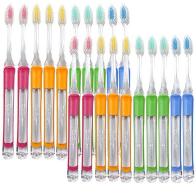 쿨링센스 칫솔 일반헤드 혼합색상, 20개입, 1개