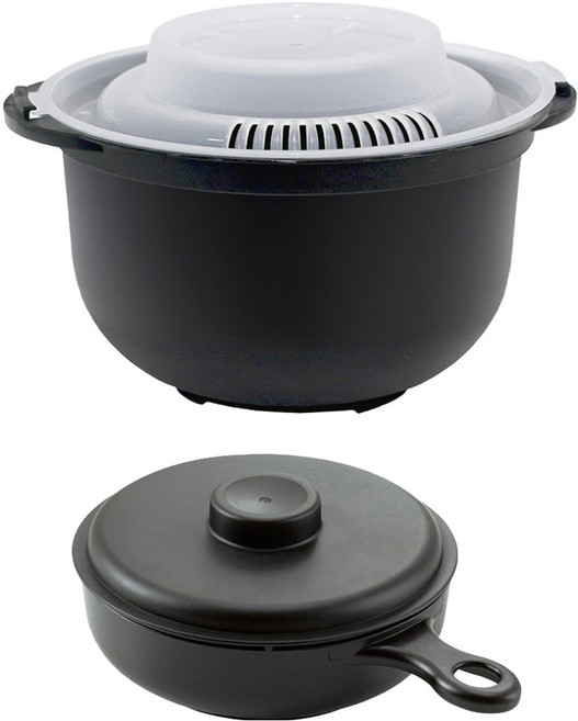 모나코올리브 갓 지은 한끼 8분 완성 마미 레인지 밥솥 + 30초 조리 에그 후라이팬 세트, 1세트