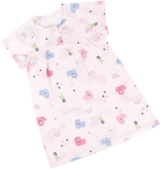 메이키즈 여아용 학생 냉감 파스텔라마 풍기인견 원피스