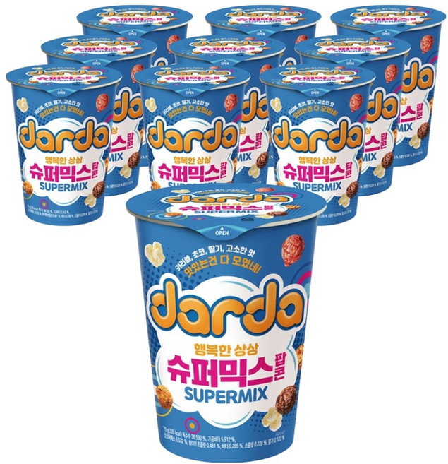 다르다 슈퍼믹스 팝콘, 70g, 10개