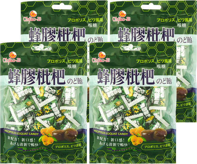 Chiao-E 巧益 蜂膠枇杷糖, 110g, 4袋
