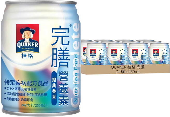 QUAKER 桂格 完膳 經典香草, 250ml, 24罐