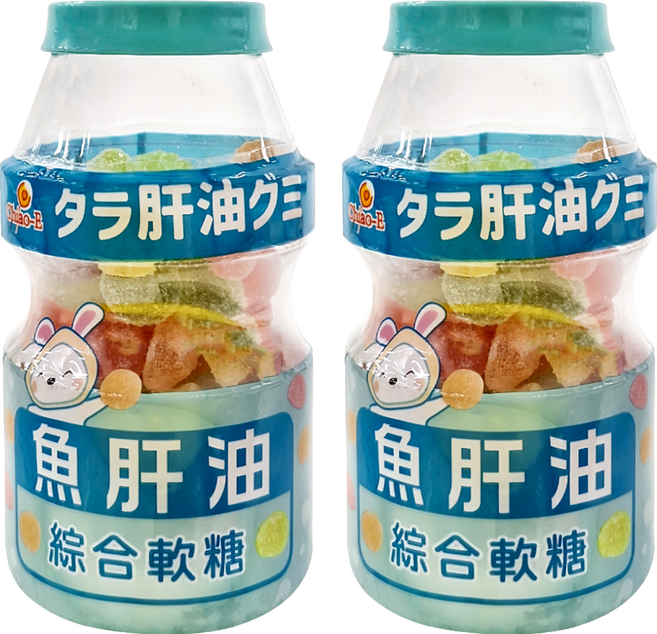 Chiao-E 巧益 卡哇伊 巧益魚肝油軟糖, 120g, 2瓶
