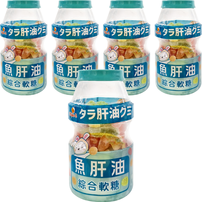Chiao-E 巧益 卡哇伊 巧益魚肝油軟糖, 120g, 5瓶