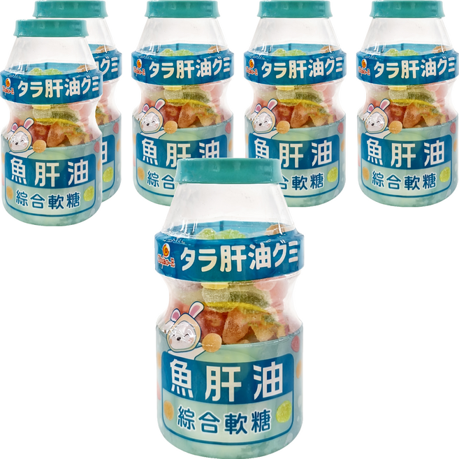 Chiao-E 巧益 卡哇伊 巧益魚肝油軟糖, 120g, 6瓶