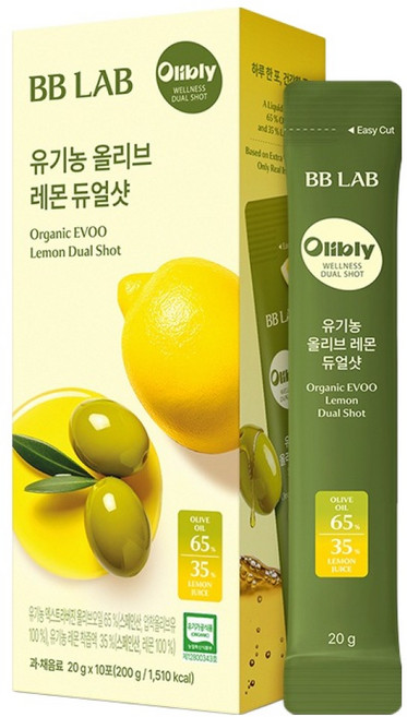 BB LAB 科研 橄欖油檸檬雙效飲隨身包 10條入, 200g, 1盒