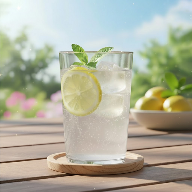 리빙메이트 트라이탄 끼임방지 V자형 물컵 430ml, 투명, 1개