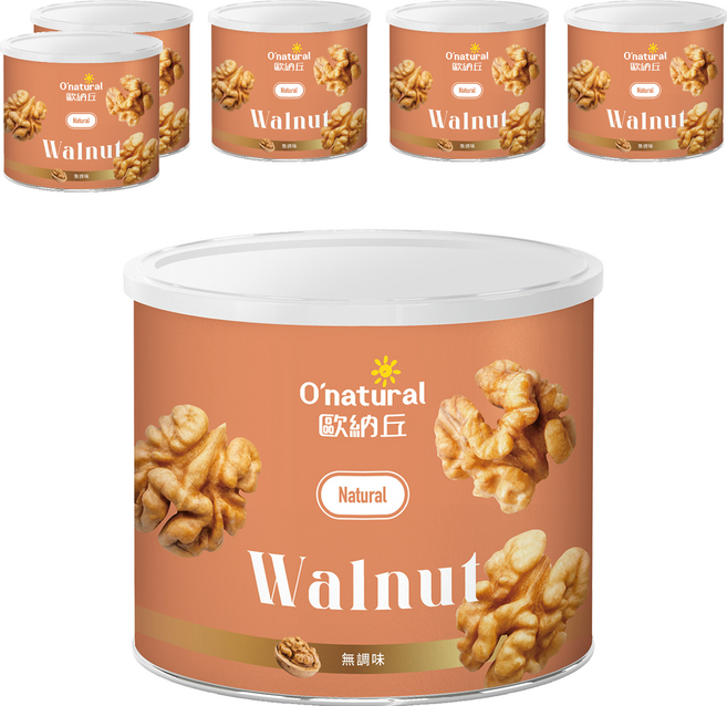 O'natural 歐納丘 純天然美國加州特級核桃, 150g, 6罐