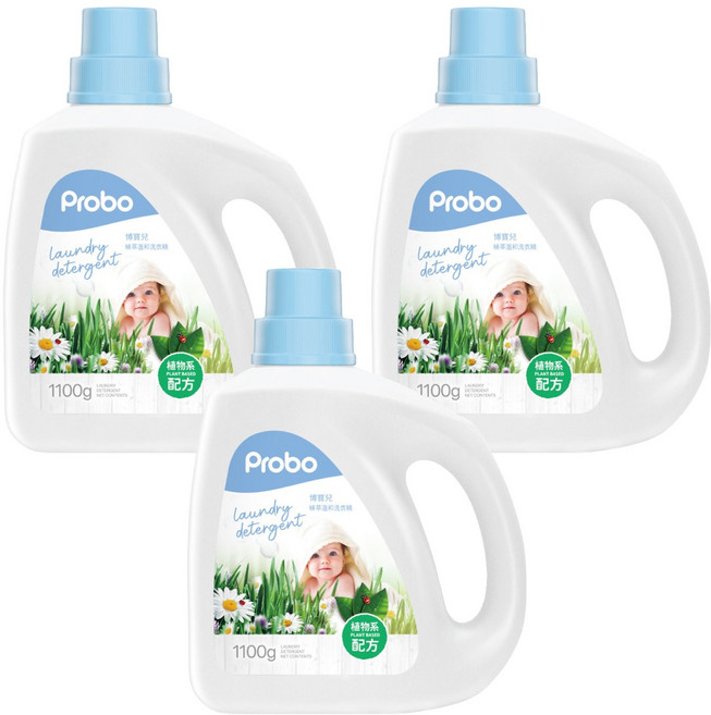 Probo 博寶兒 植萃溫和洗衣精, 1.1kg, 3瓶