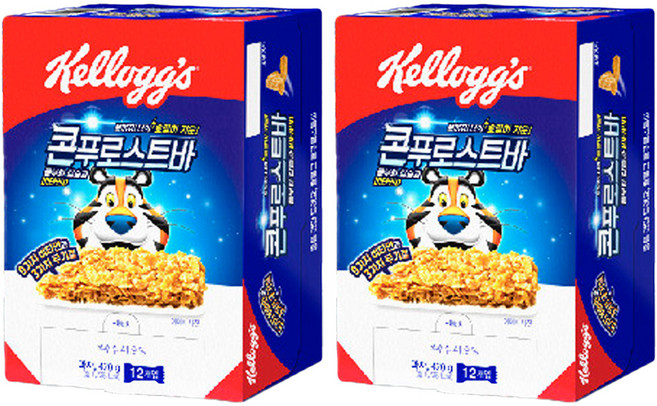 Kellogg's 家樂氏 玉米脆片能量棒 12條入, 420g, 2盒