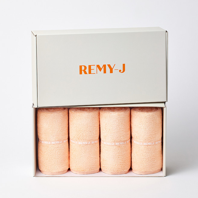 레미제이 모젤 밴딩타올 250g 40수 코마모달 4p 패키지박스, 살구, 1세트