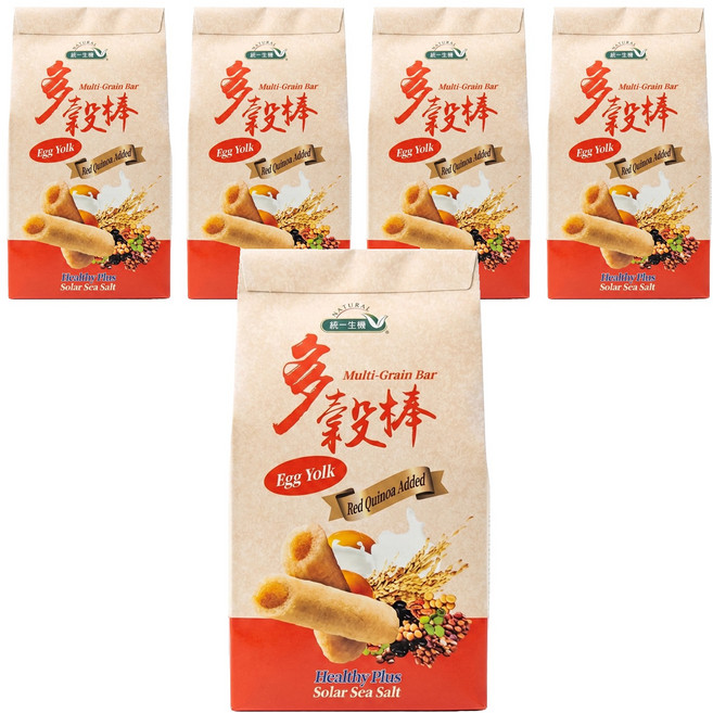 統一生機 紅藜多穀棒 經典蛋黃, 150g, 5包