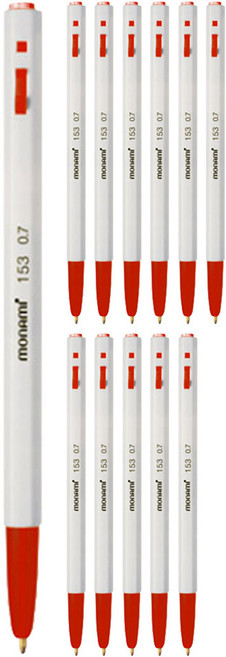 monAmi 153 油性圓珠筆 0.7mm, 紅色, 12支
