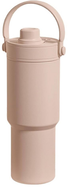陶瓷易潔層 雙飲手提保溫杯, 粉色, 735ml, 1瓶